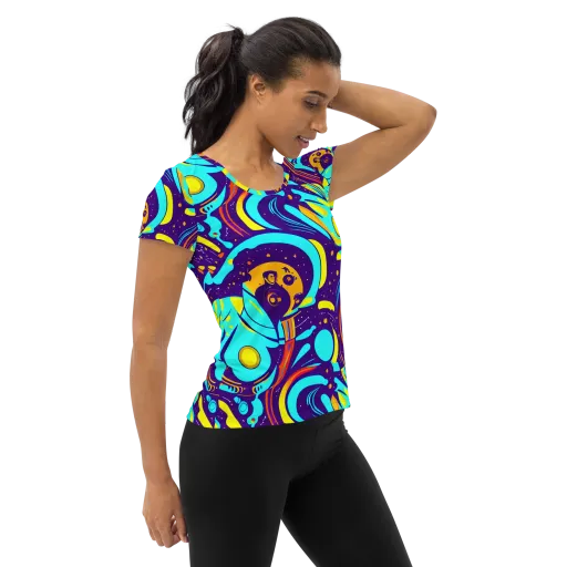 Blasted Bazaar on a Women's Athletic T-Shirt