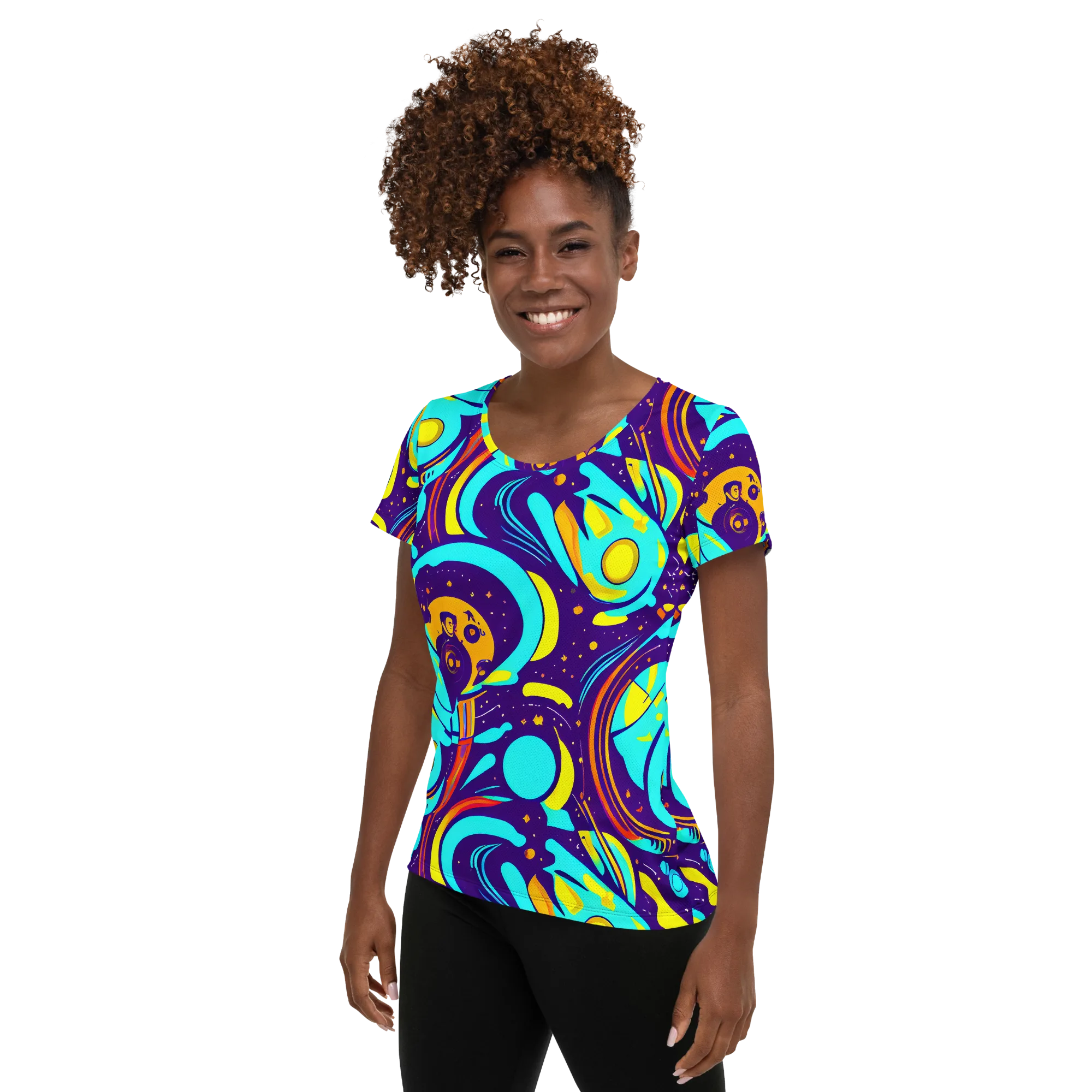 Blasted Bazaar on Women's Athletic T-Shirt — Left