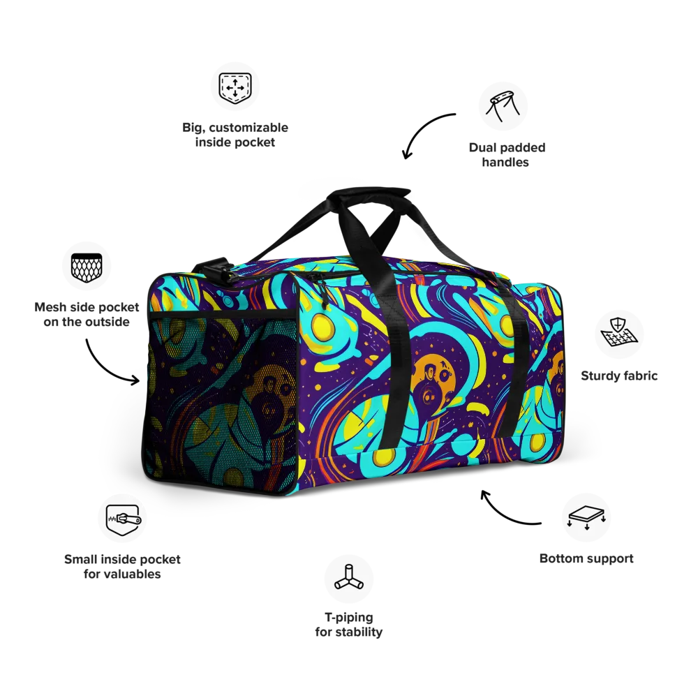 Blasted Bazaar on Duffle Bag — Right Front