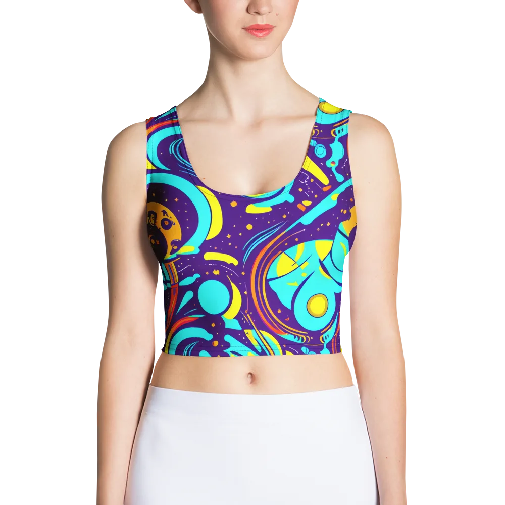 Blasted Bazaar on Crop Top — Front