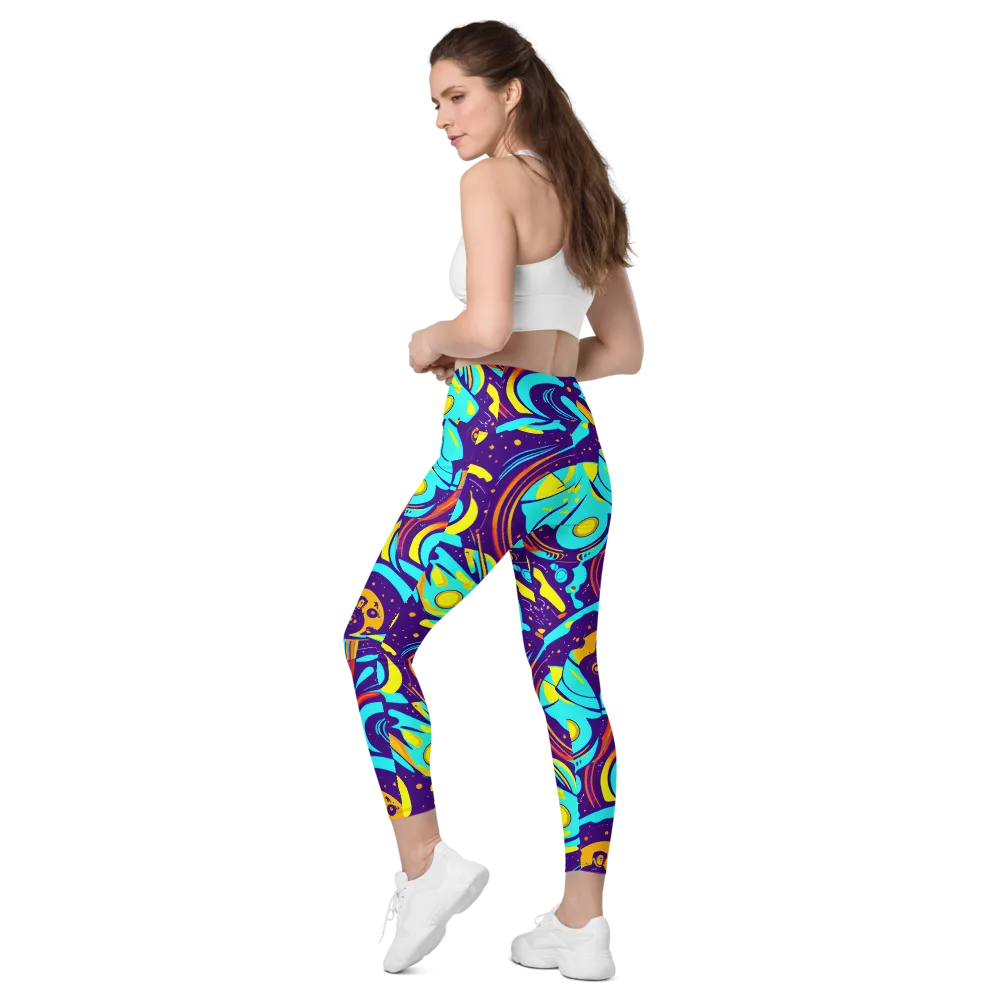 Blasted Bazaar on Leggings with Pockets — Left Back