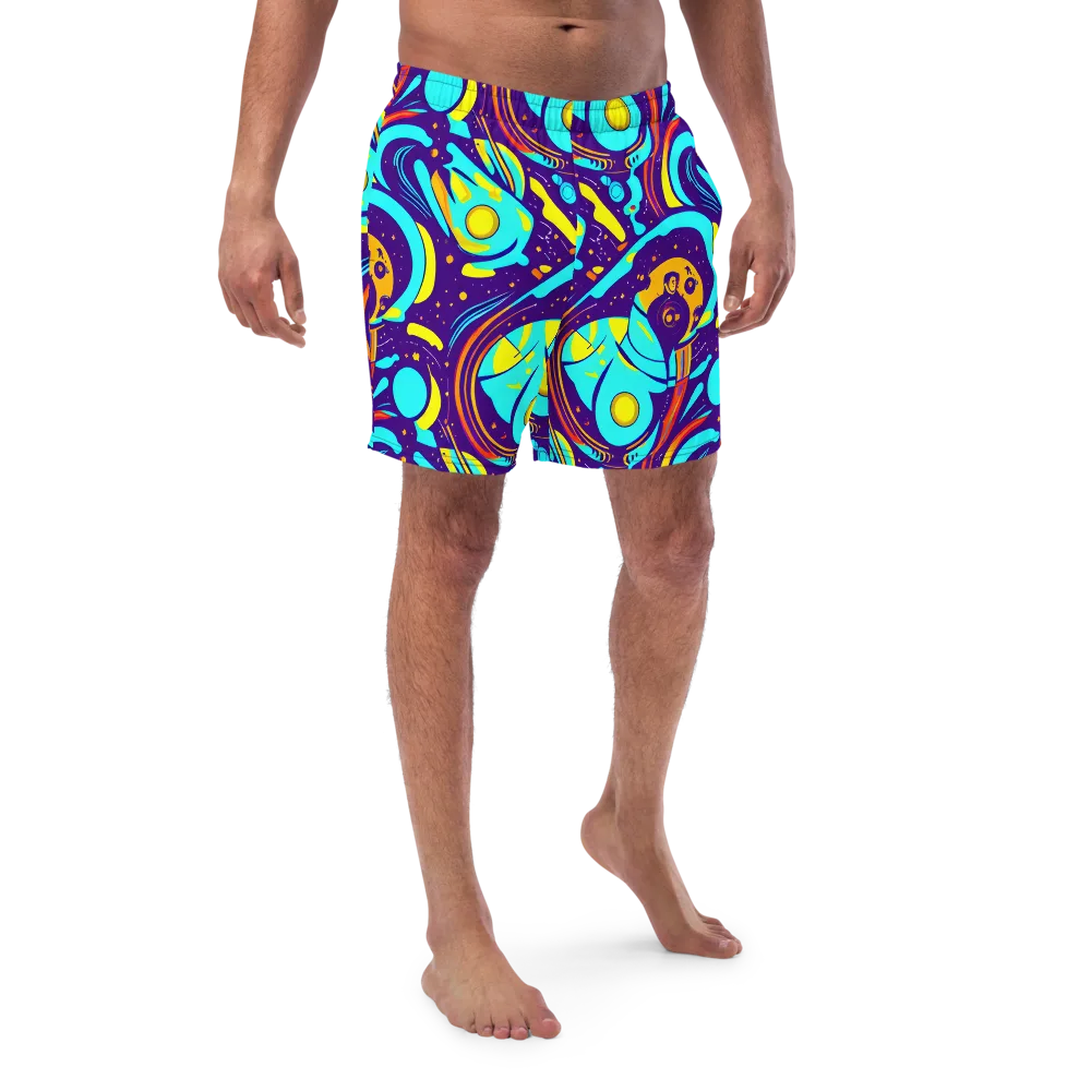 Blasted Bazaar on Swim Trunks — Front