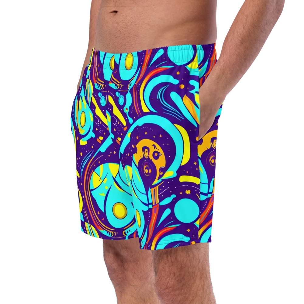 Blasted Bazaar on Swim Trunks — Left Front