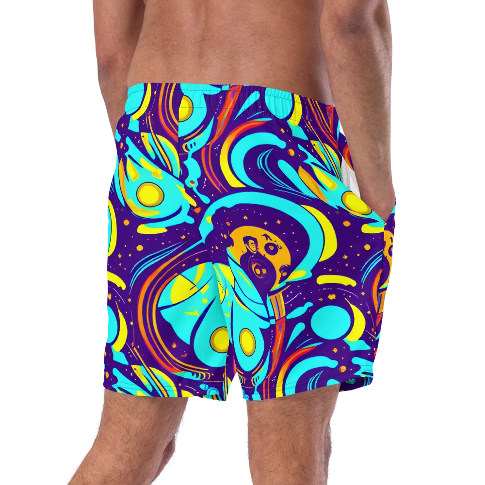 Blasted Bazaar on Swim Trunks — Right Back