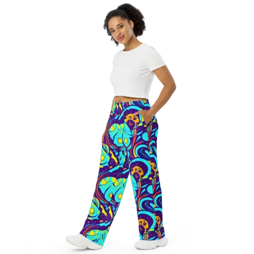 Blasted Bazaar on a Wide-Leg Pants