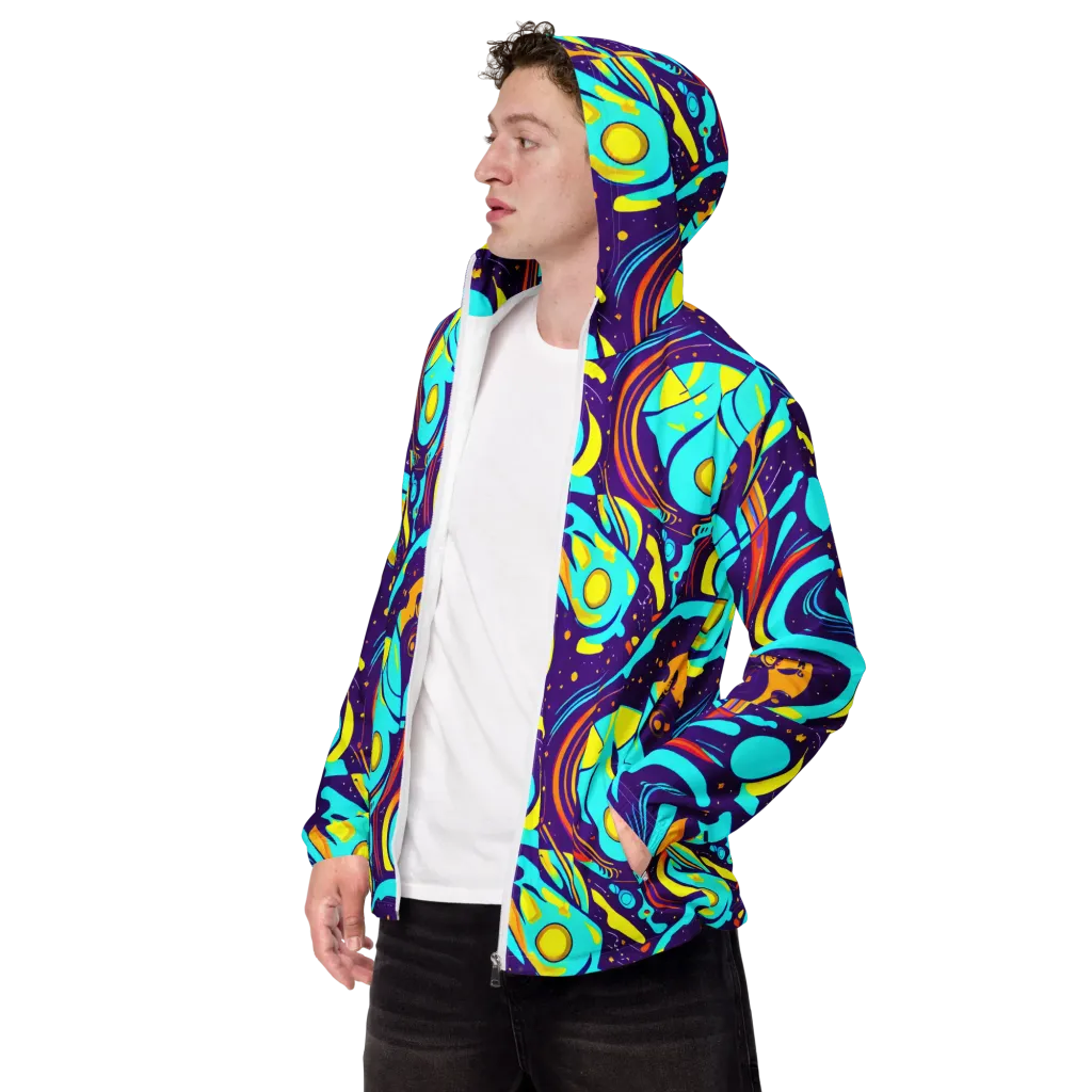 Blasted Bazaar on Men's Windbreaker — Left Front