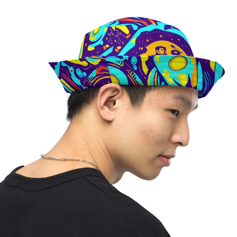 Blasted Bazaar on Reversible Bucket Hat — Right Outside