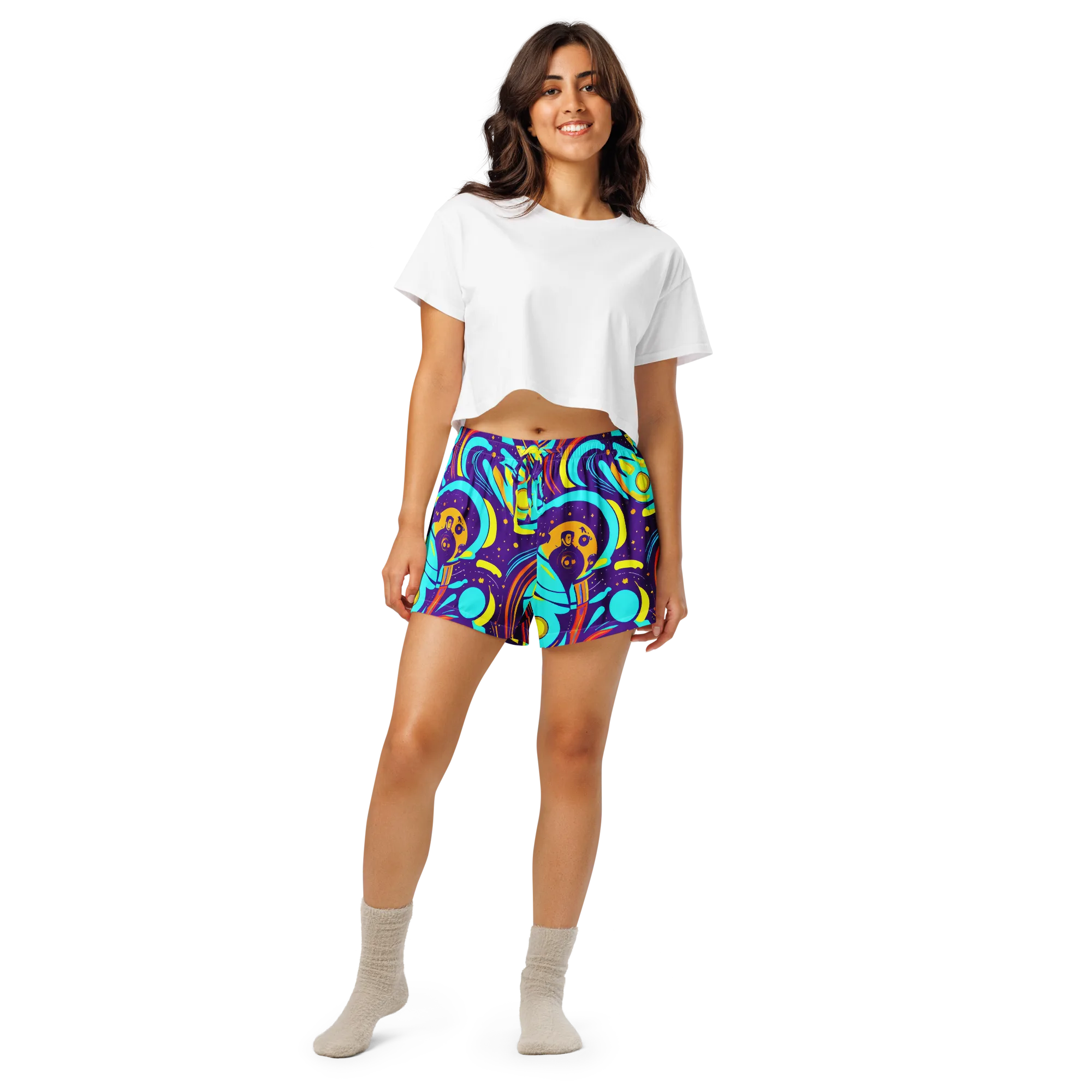 Blasted Bazaar on Women's Pajama Shorts — Front