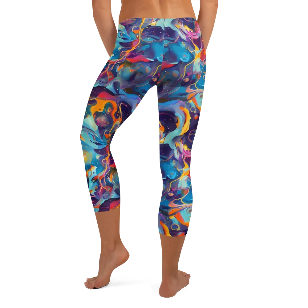 Whimsical Fusion on Capri Leggings — Back
