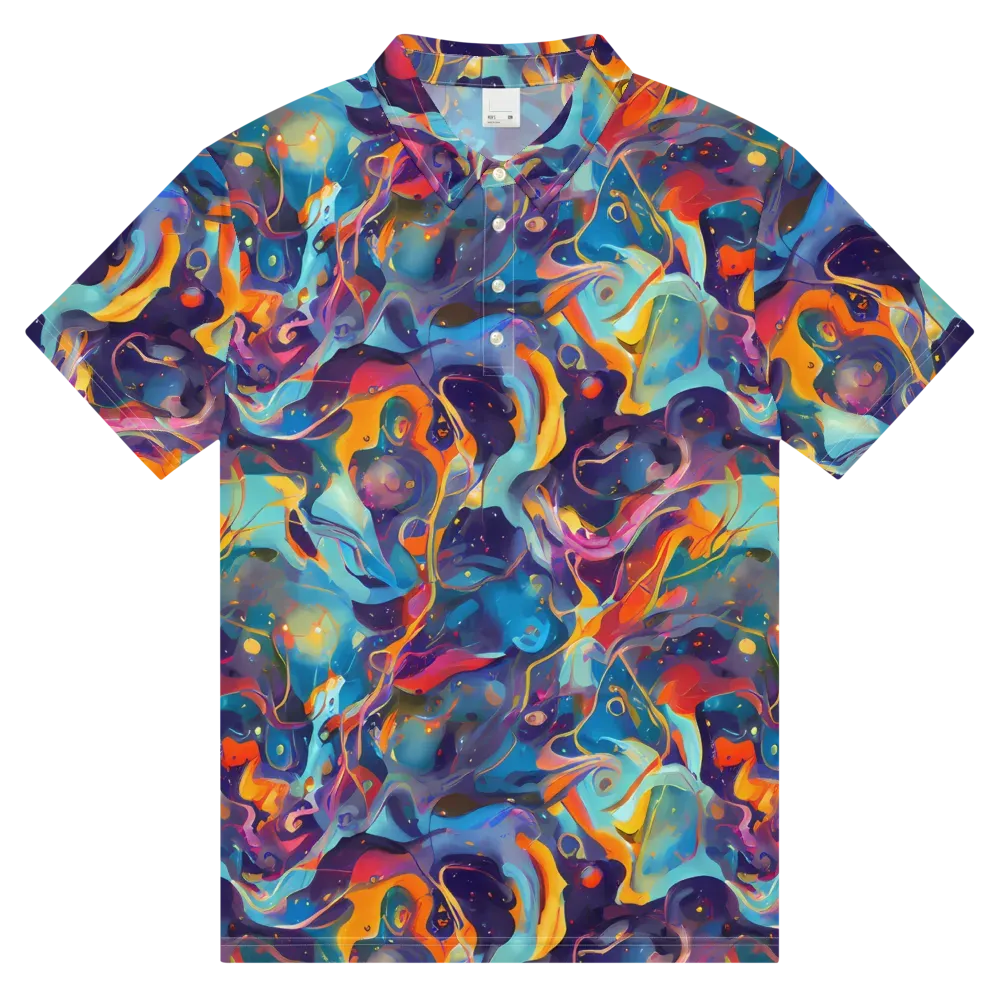 Whimsical Fusion on Men's Slim Fit Polo Shirt — Front