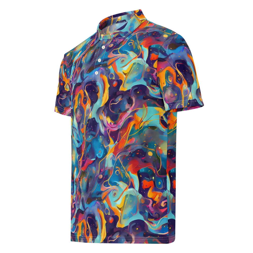 Whimsical Fusion on Men's Slim Fit Polo Shirt — Left Front