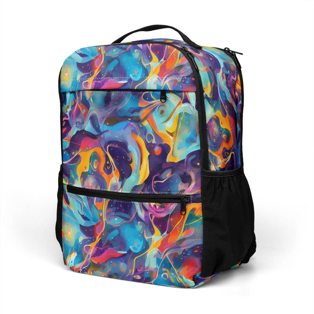 Whimsical Fusion on Utility Backpack — Left Front