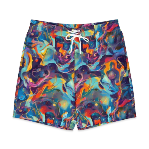 Whimsical Fusion on a Men's Board Shorts