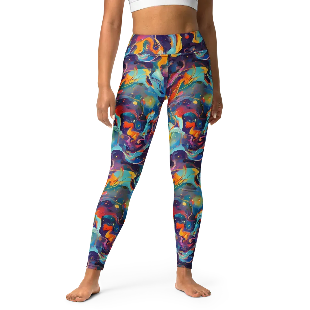 Whimsical Fusion on Yoga Leggings — Front