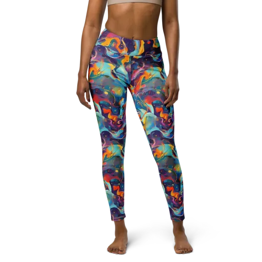 Whimsical Fusion on a Yoga Leggings