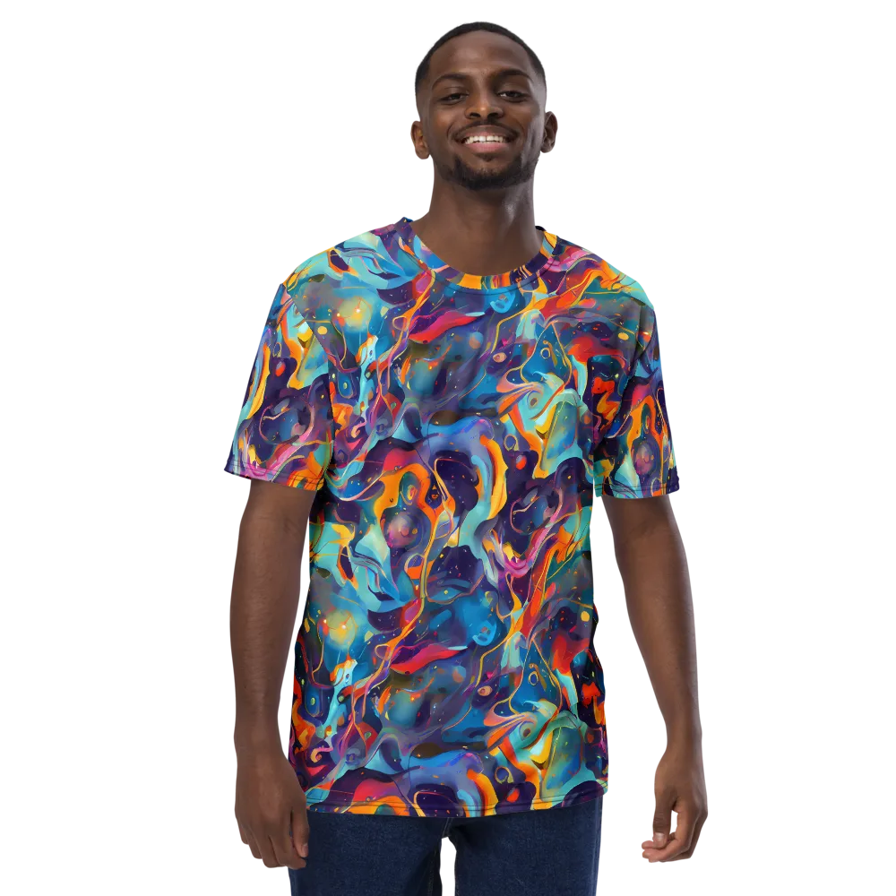 Whimsical Fusion on Men's Crew Neck T-Shirt — Front