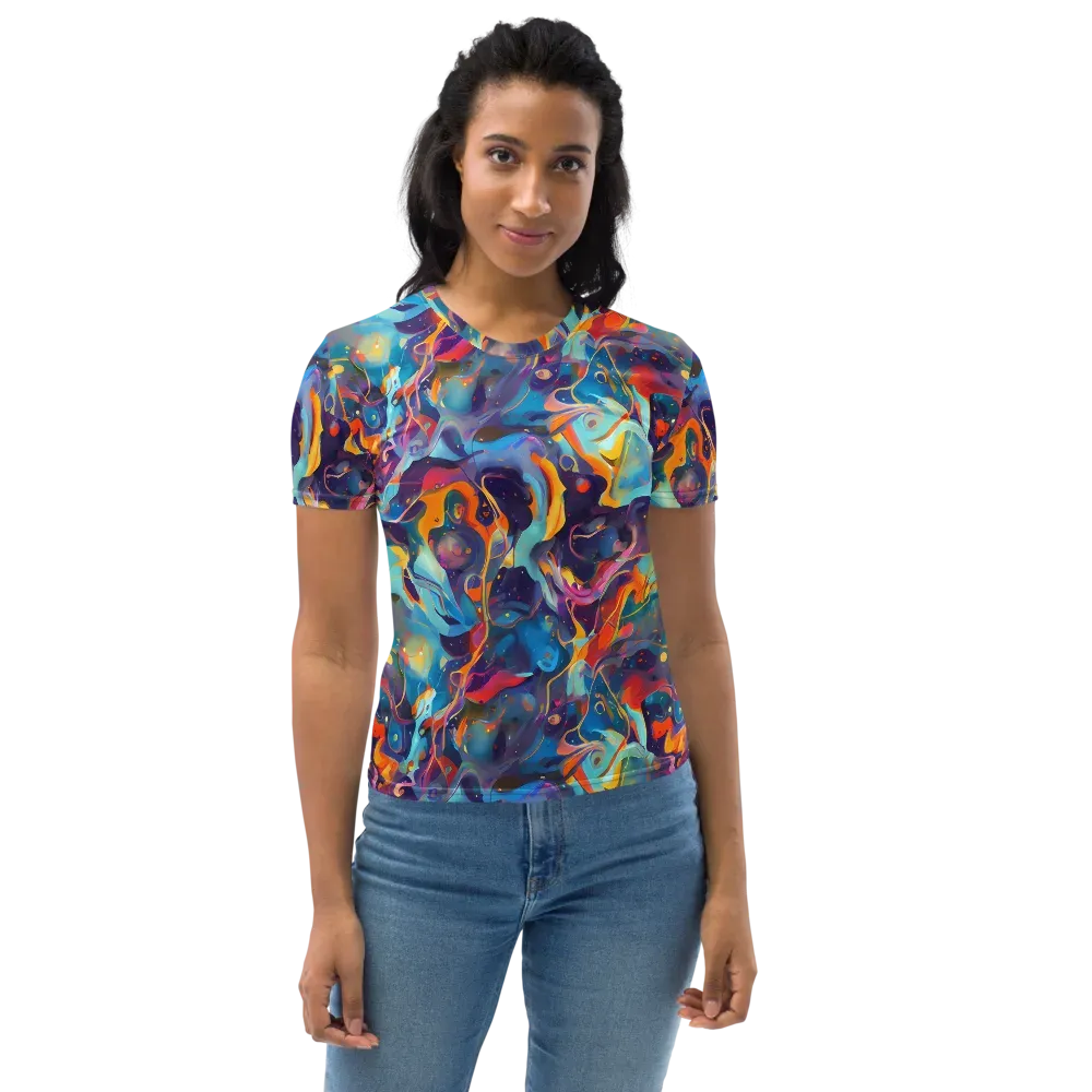 Whimsical Fusion on Women's Crew Neck T-Shirt — Front