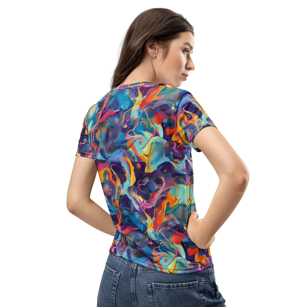 Whimsical Fusion on Women's Crew Neck T-Shirt — Back