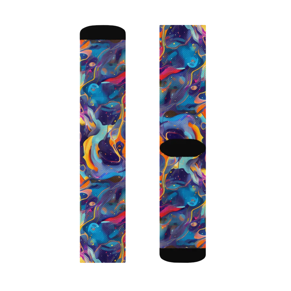 Whimsical Fusion on Socks — Left Sock