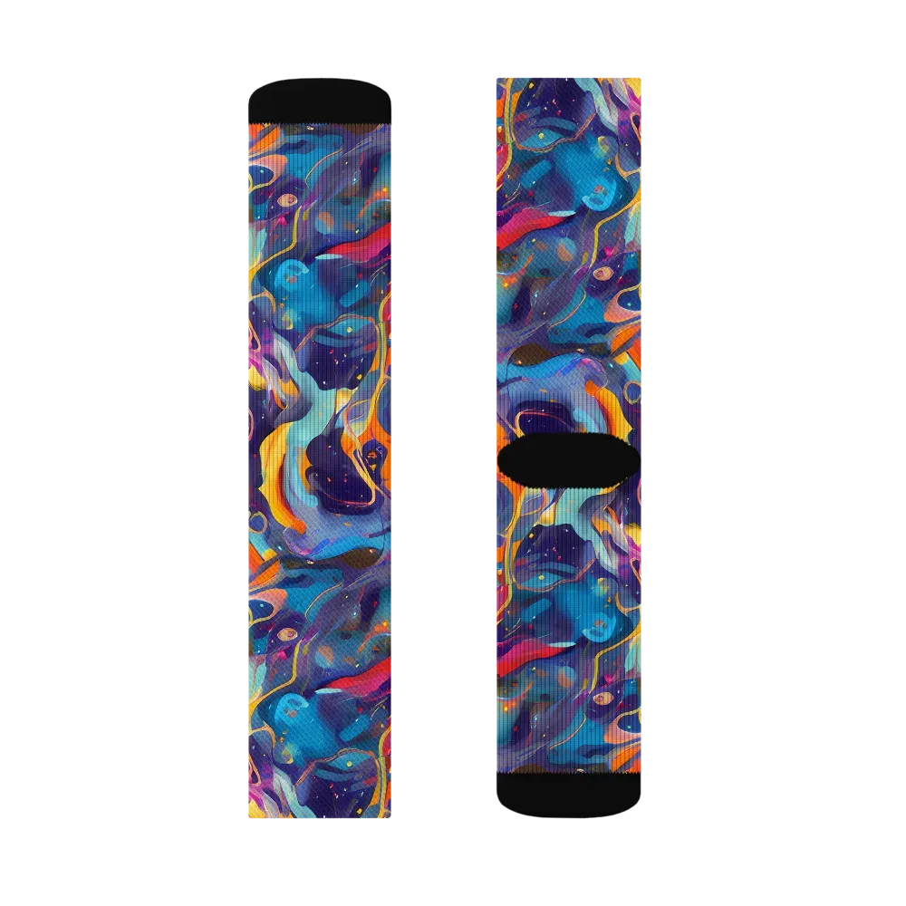 Whimsical Fusion on Socks — Right Sock