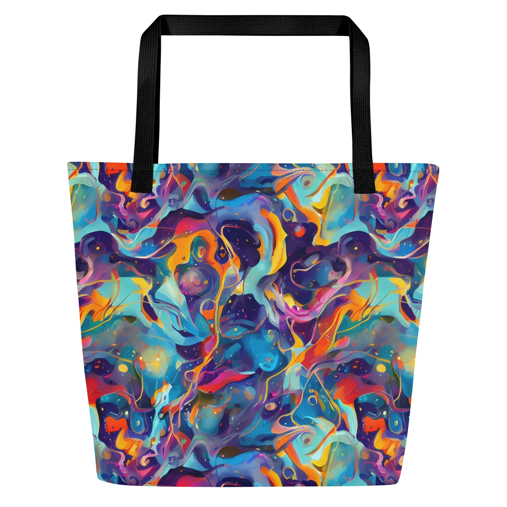 Whimsical Fusion on Large Tote Bag W/ Pocket — Front