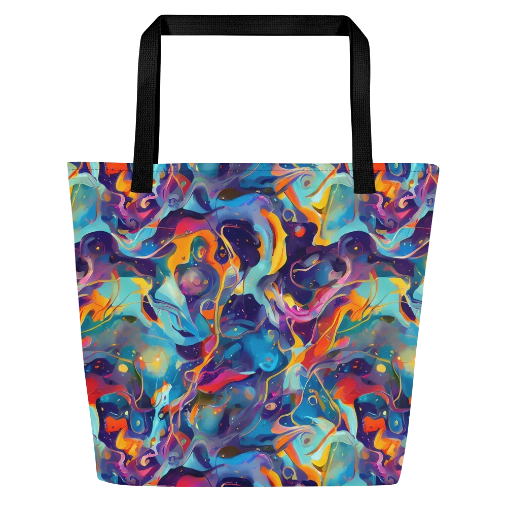 Whimsical Fusion on Large Tote Bag W/ Pocket — Front