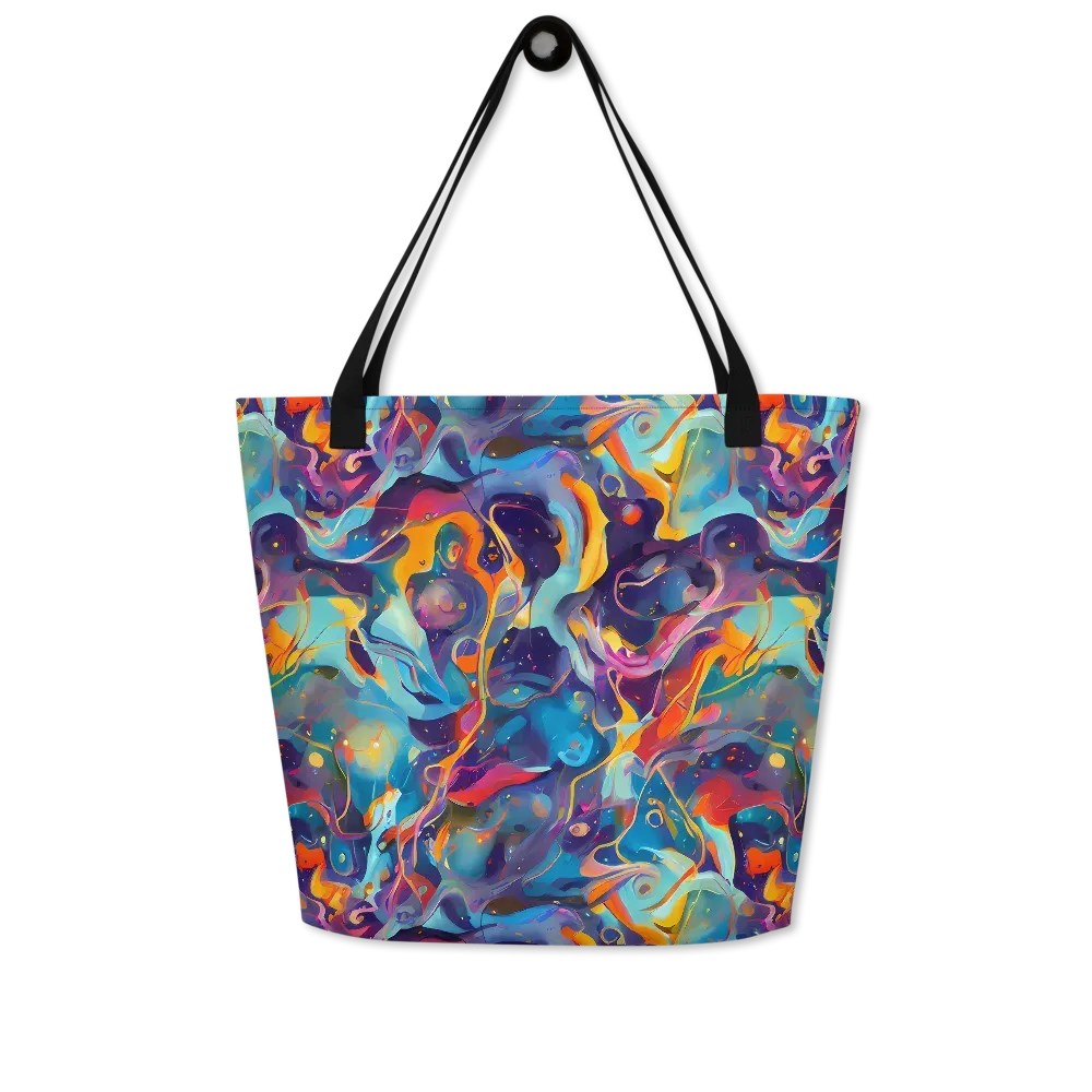 Whimsical Fusion on Large Tote Bag W/ Pocket — Front