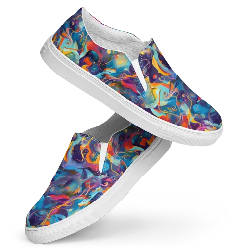 Whimsical Fusion on a Women's Slip-On Canvas Shoes