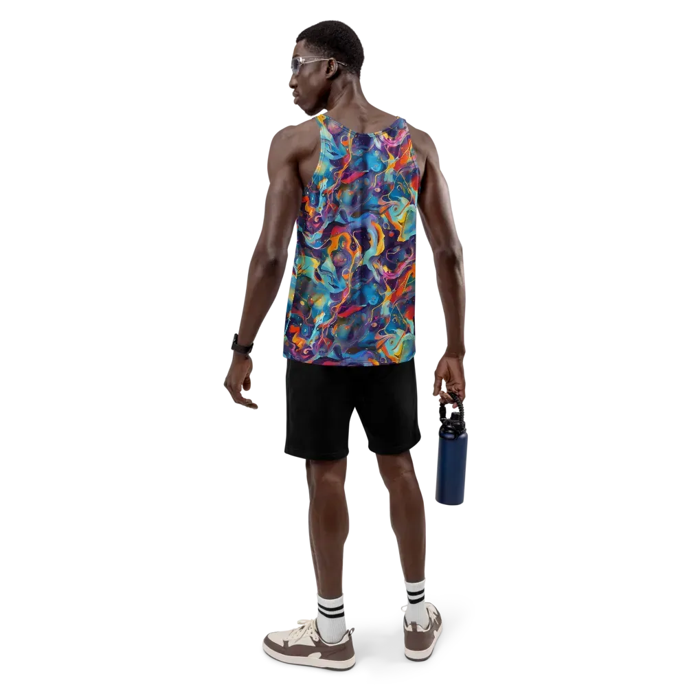 Whimsical Fusion on Men's Tank Top — Back