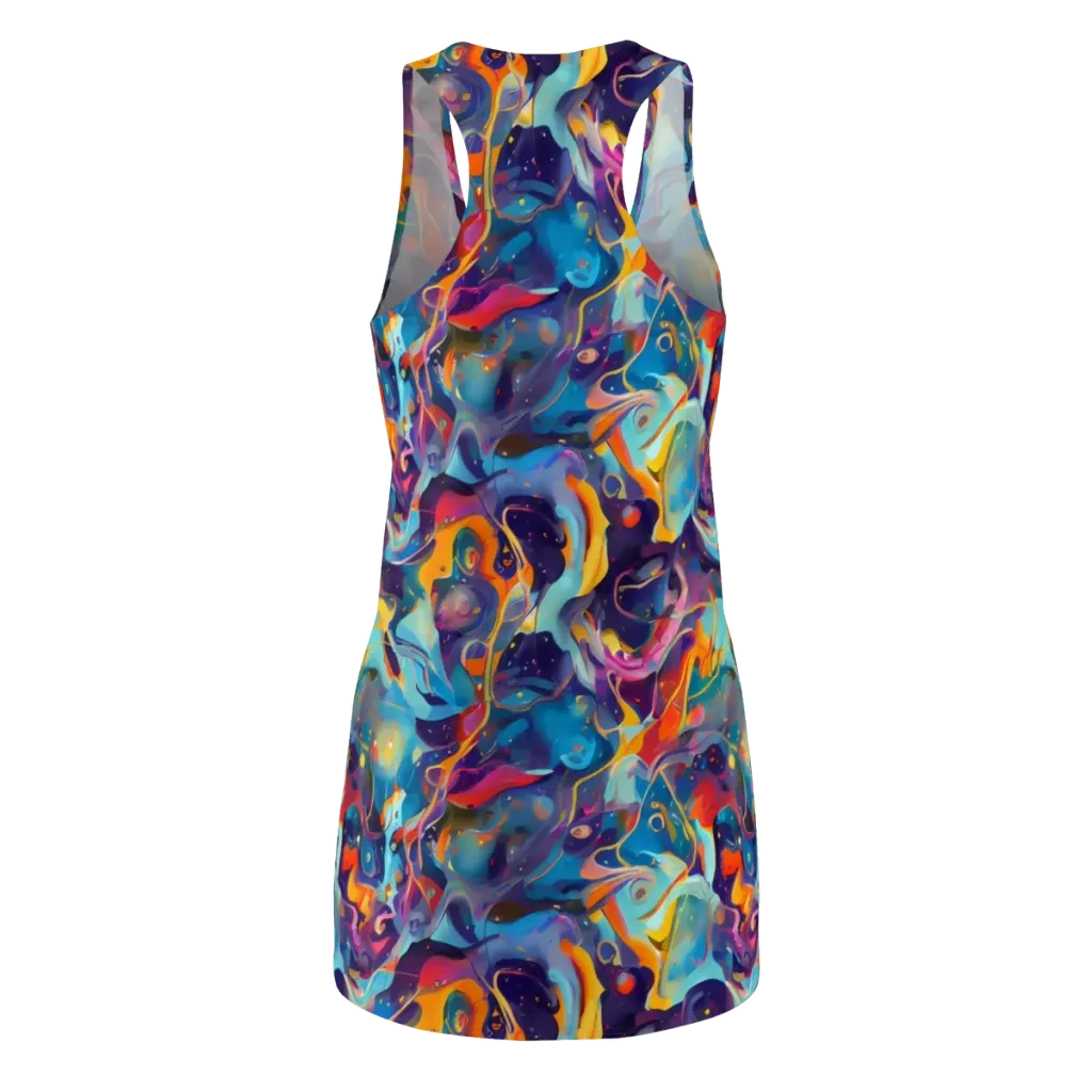 Whimsical Fusion on Racerback Dress — Back