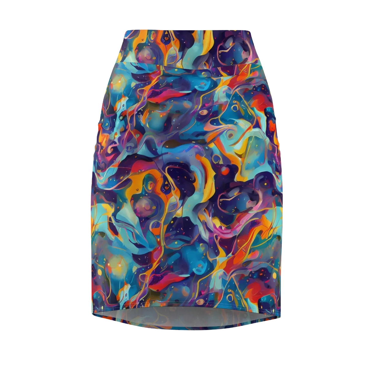 Whimsical Fusion on Pencil Skirt — Front