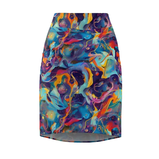 Whimsical Fusion on a Pencil Skirt
