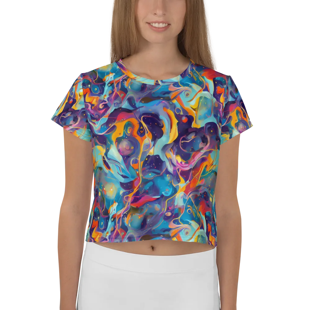 Whimsical Fusion on Crop Tee — Front
