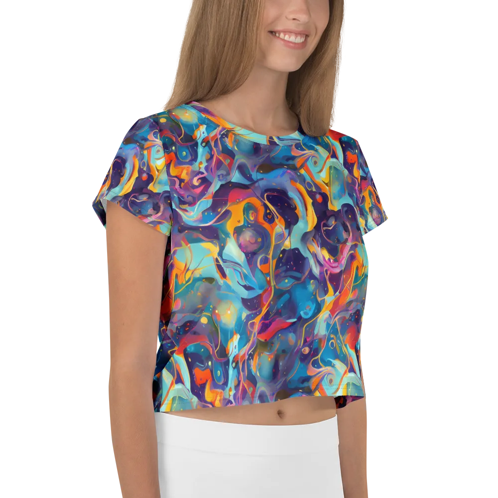 Whimsical Fusion on Crop Tee — Right