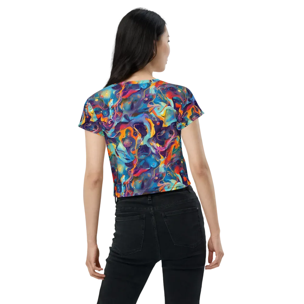 Whimsical Fusion on Crop Tee — Back