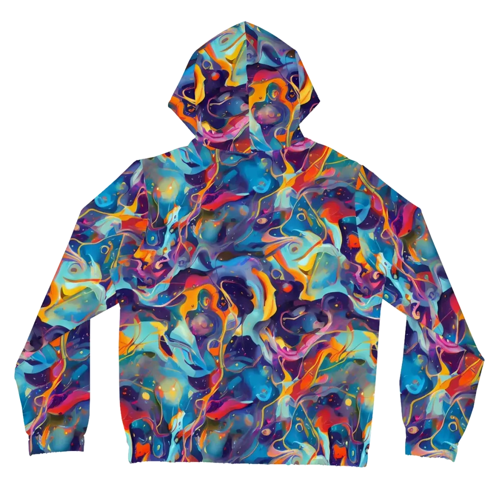 Whimsical Fusion on Women's Full-Zip Hoodie — Back