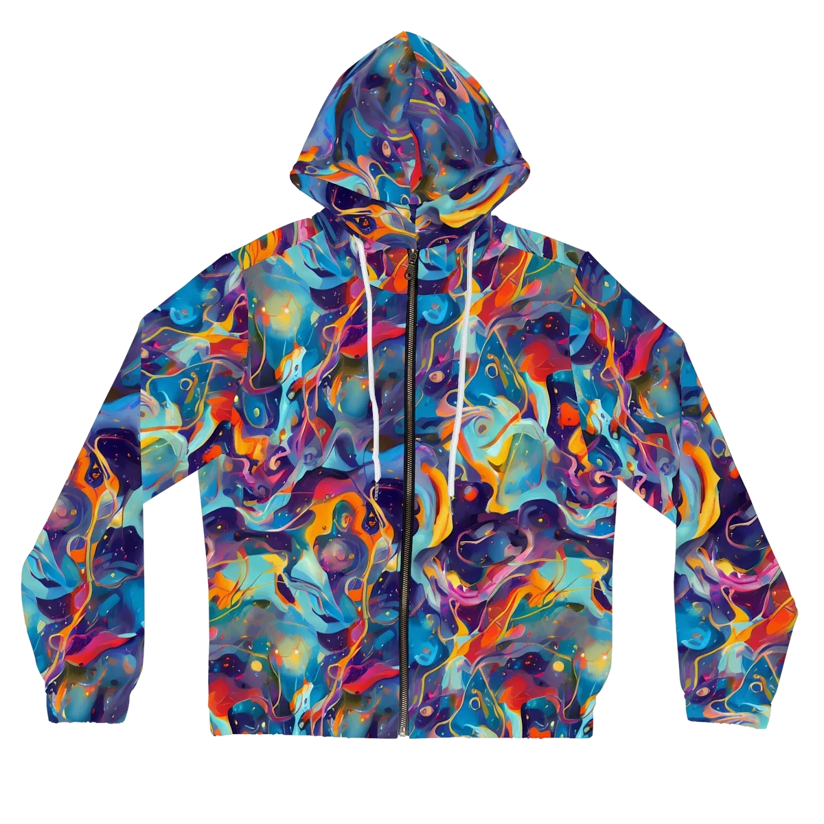 Whimsical Fusion on Women's Full-Zip Hoodie — Front