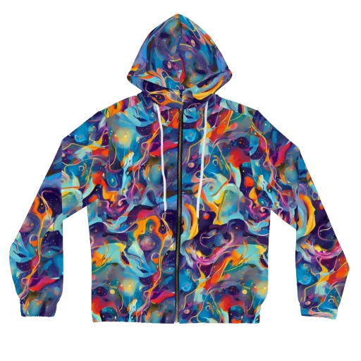 Whimsical Fusion on a Women's Full-Zip Hoodie