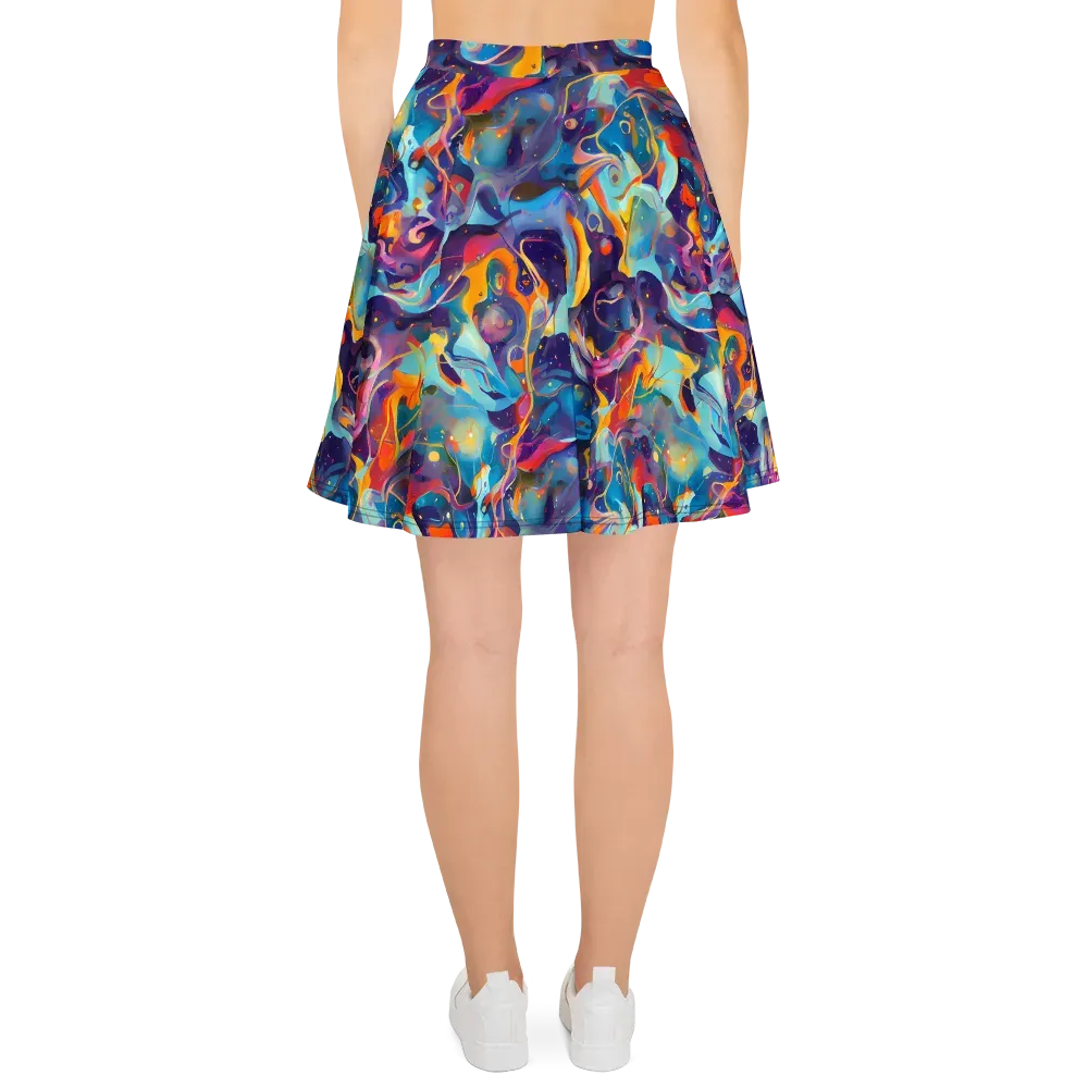 Whimsical Fusion on Skater Skirt — Back