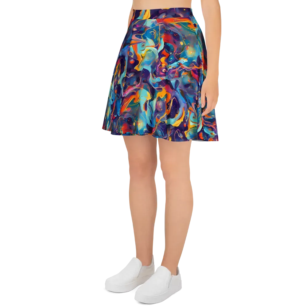 Whimsical Fusion on Skater Skirt — Left