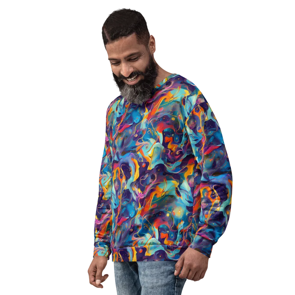 Whimsical Fusion on Sweatshirt — Left Front
