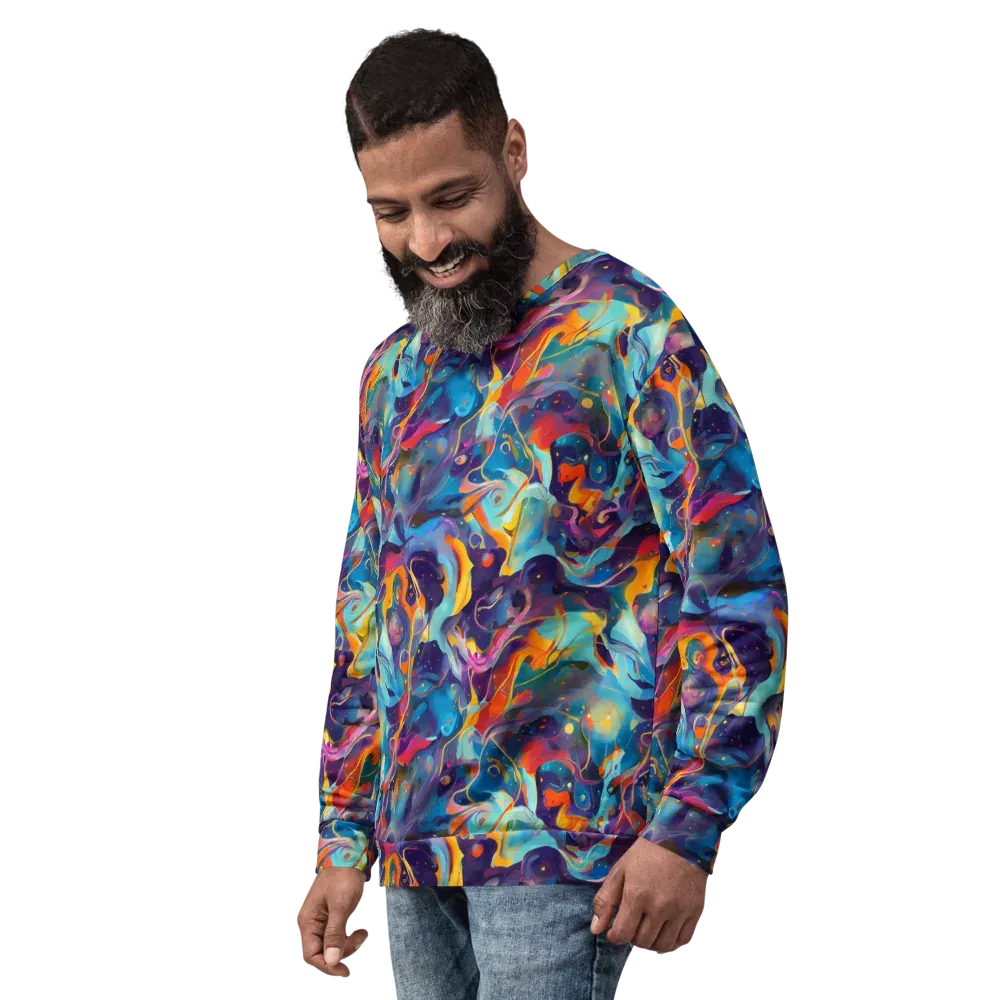 Whimsical Fusion on Sweatshirt — Left Front