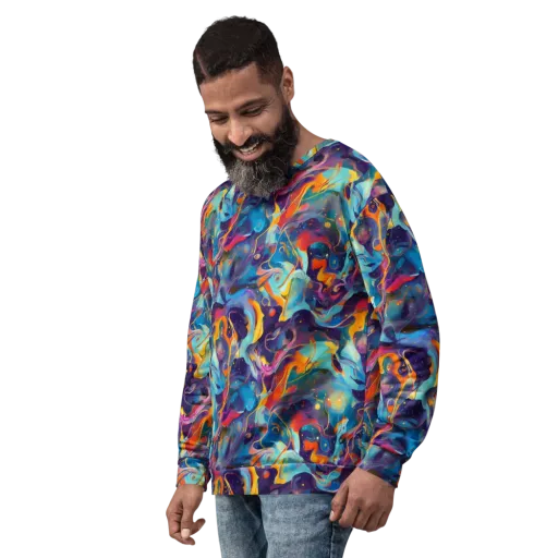 Whimsical Fusion on a Sweatshirt