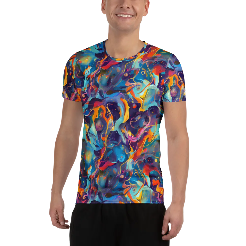 Whimsical Fusion on Men's Athletic T-Shirt — Front
