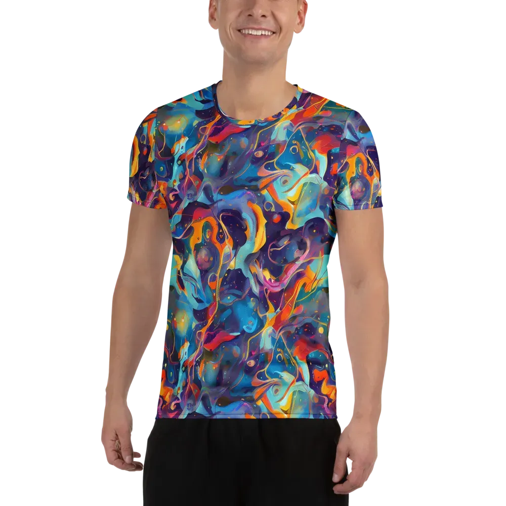 Whimsical Fusion on Men's Athletic T-Shirt — Front