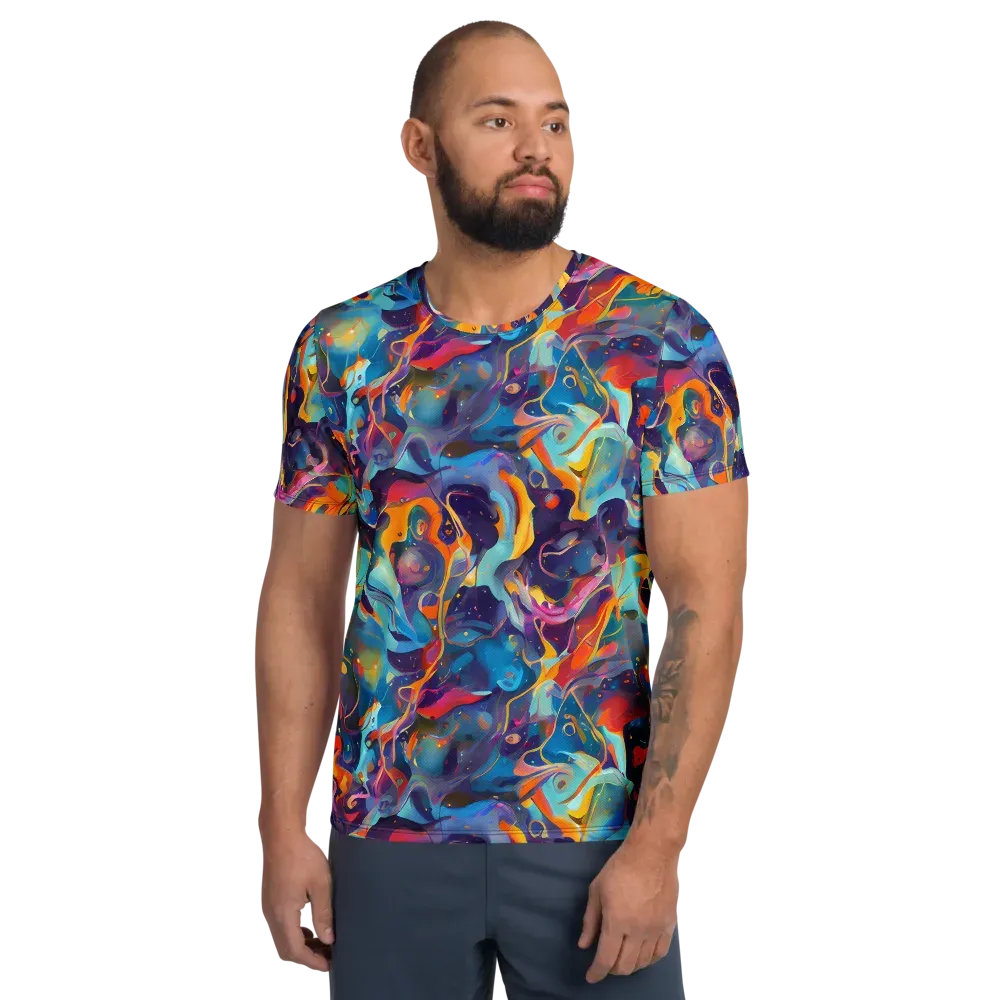Whimsical Fusion on Men's Athletic T-Shirt — Front