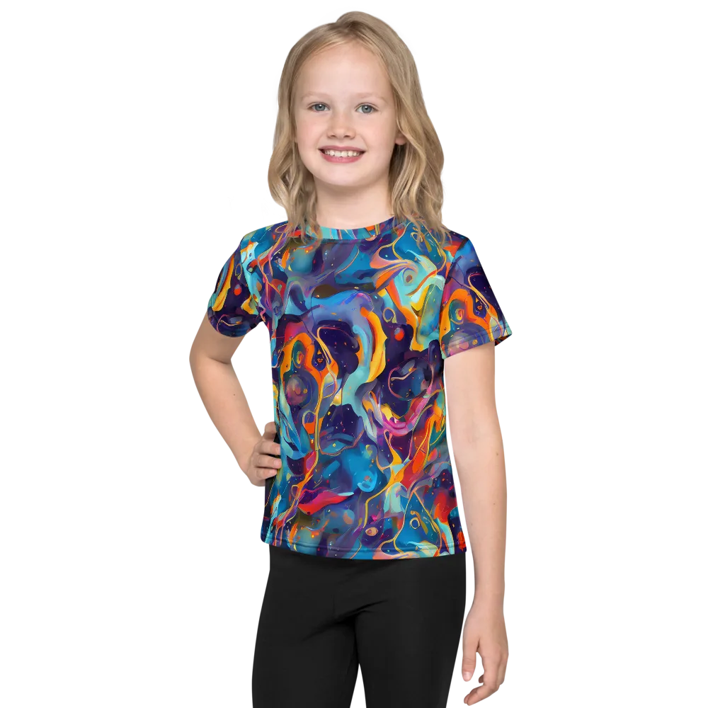 Whimsical Fusion on Kids Crew Neck T-Shirt — Front
