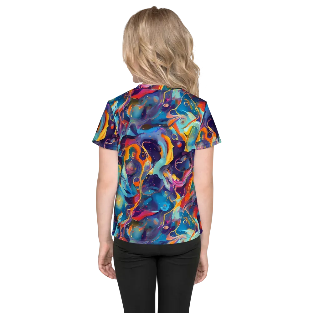 Whimsical Fusion on Kids Crew Neck T-Shirt — Back