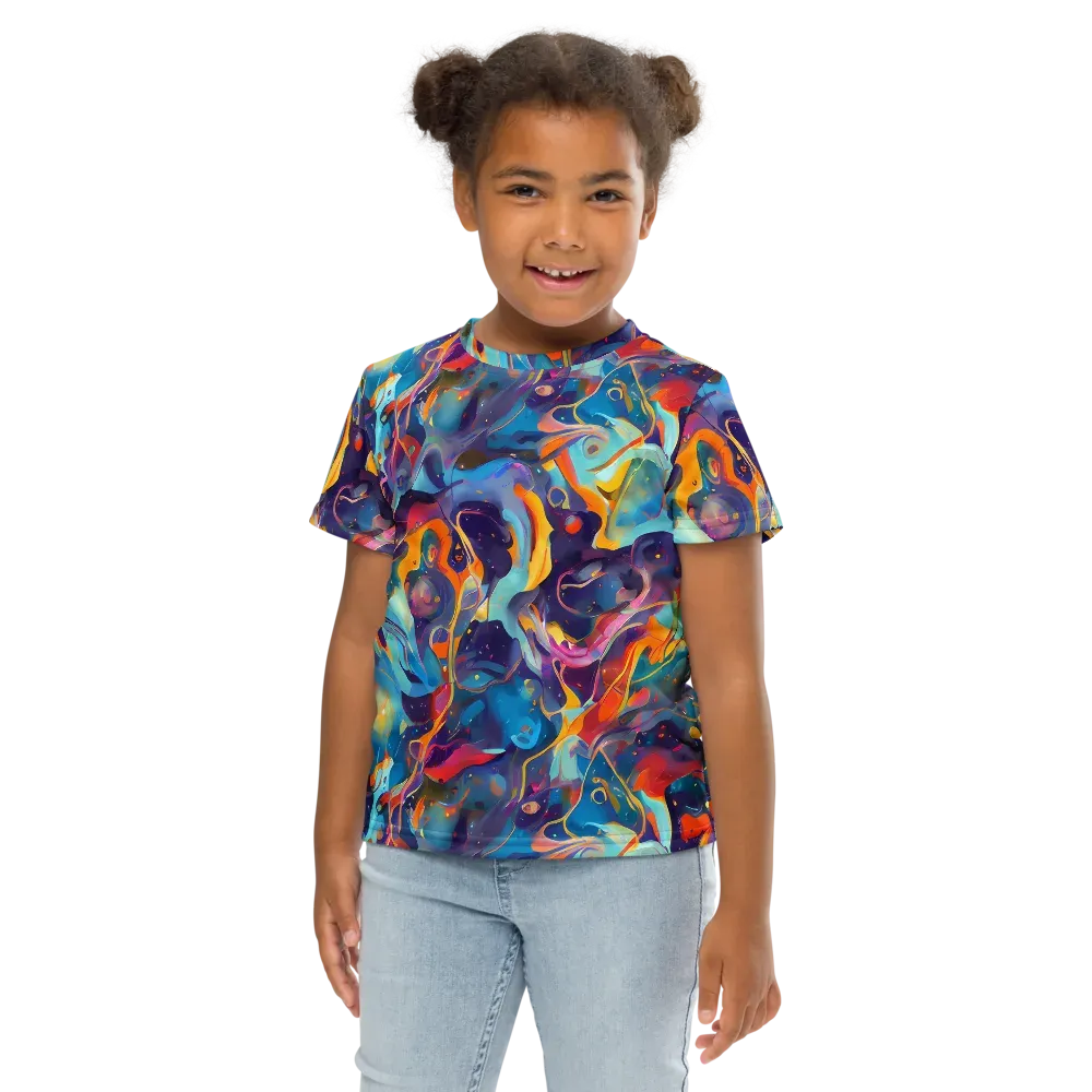 Whimsical Fusion on Kids Crew Neck T-Shirt — Front