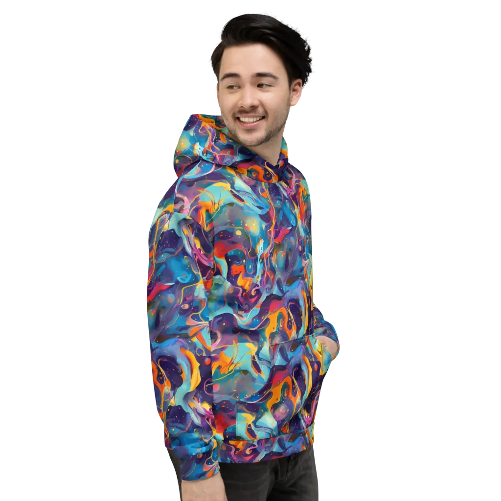 Whimsical Fusion on Hoodie — Right